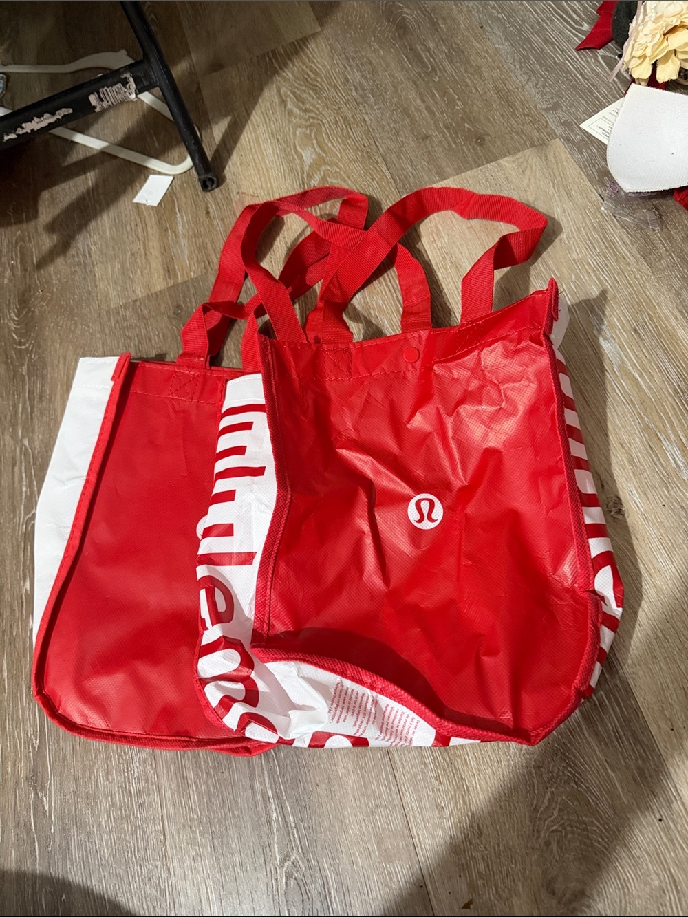 2 lululemon athletica Red Reusable Tote Bag